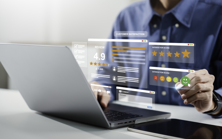 Review & Reputation Dashboard showing ratings and feedback